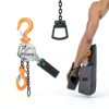 Mini Lever Chain Hoist 1/4 Ton Capacity 550 LBS 10Ft Ratchet Puller Hoist with 2 Duty Hooks G80 Chain for Lifting Pulling Garages Attic Building Warehouse Automotive Machinery-1