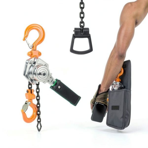 Mini Lever Chain Hoist 1/4 Ton Capacity 550 LBS 10Ft Ratchet Puller Hoist with 2 Duty Hooks G80 Chain for Lifting Pulling Garages Attic Building Warehouse Automotive Machinery-1