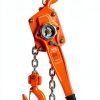 Manual Lever Chain Hoist VEVOR 6600lb 3 Ton 20ft G80 Galvanized Orange-0