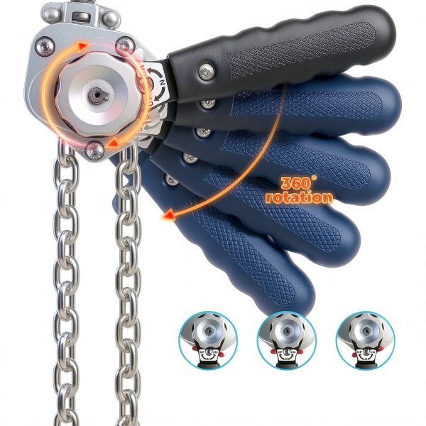 Mini Lever Chain Hoist 1100LBS 10FT Anbull Manual with Storage Bag-3