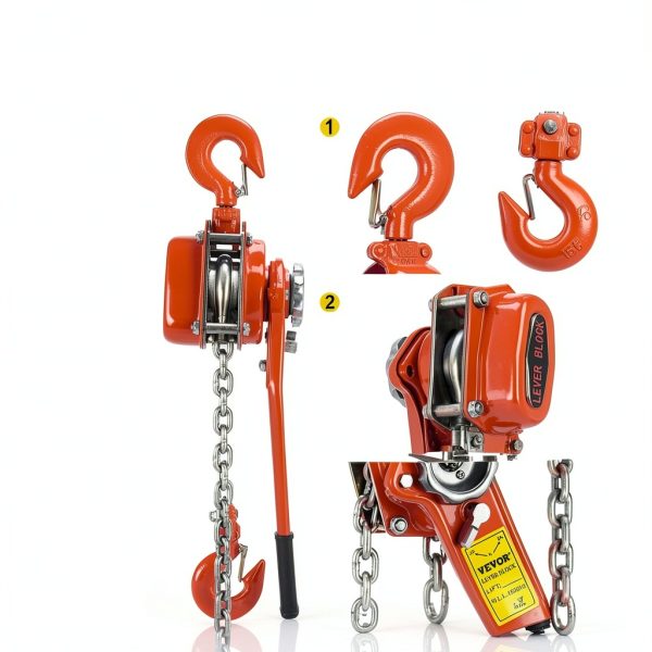 Happybuy Lever Chain Hoist 1.5 Ton 10ft Galvanized Puller-3