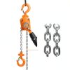 VEVOR Manual Lever Chain Hoist 1/4 Ton 550lb 5ft G80 Galvanized-3