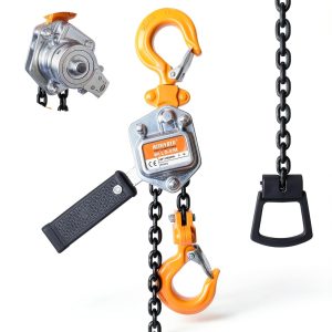Mini Lever Chain Hoist 1/4 Ton Capacity 550 LBS 10Ft Ratchet Puller Hoist with 2 Duty Hooks G80 Chain for Lifting Pulling Garages Attic Building Warehouse Automotive Machinery-0