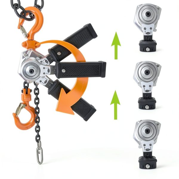 Mini Lever Chain Hoist 1/4 Ton Capacity 550 LBS 10Ft Ratchet Puller Hoist with 2 Duty Hooks G80 Chain for Lifting Pulling Garages Attic Building Warehouse Automotive Machinery-4