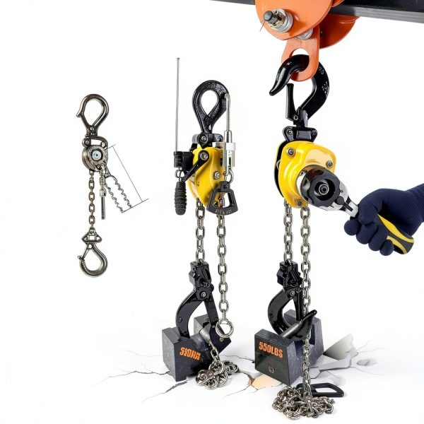 Mini Chain Hoist 1/4 Ton 5ft G80 Lever KITUYOTO Yellow Alloy Steel-5
