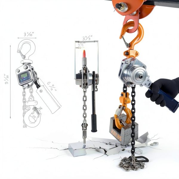 Mini Lever Chain Hoist 1/4 Ton Capacity 550 LBS 10Ft Ratchet Puller Hoist with 2 Duty Hooks G80 Chain for Lifting Pulling Garages Attic Building Warehouse Automotive Machinery-5