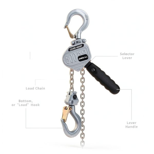 Mini Lever Chain Hoist 1100LBS 10FT Anbull Manual with Storage Bag-6