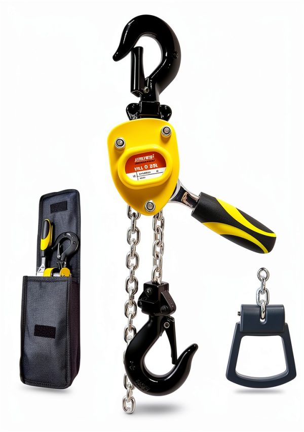 Mini Chain Hoist 1/4 Ton 5ft G80 Lever KITUYOTO Yellow Alloy Steel-0