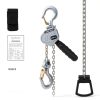 Mini Lever Chain Hoist 1100LBS 10FT Anbull Manual with Storage Bag-0