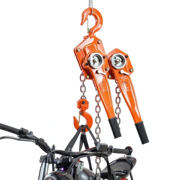 Manual Lever Chain Hoist VEVOR 6600lb 3 Ton 20ft G80 Galvanized Orange-1