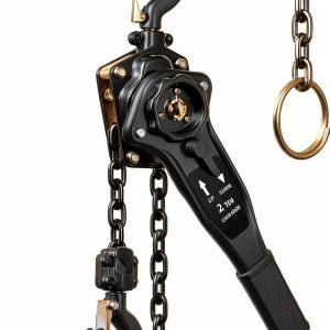 Manual Lever Chain Hoist 2 Ton 4400 lbs Capacity 10 FT Come Along, G80 Galvanized Carbon Steel with Double-Pawl Brake,360° Rotation Hook, for Garage Factory Dock (2T/3m)-0