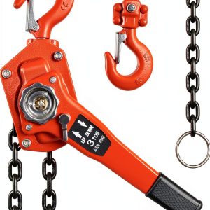 3 Ton Manual Lever Chain Hoist AHRQ 10FT G80 Steel Chain Orange-0
