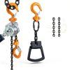 Mini Lever Chain Hoist 1/4 Ton Capacity 550 LBS 10Ft Ratchet Puller Hoist with 2 Duty Hooks G80 Chain for Lifting Pulling Garages Attic Building Warehouse Automotive Machinery-2