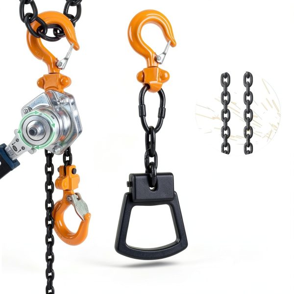 Mini Lever Chain Hoist 1/4 Ton Capacity 550 LBS 10Ft Ratchet Puller Hoist with 2 Duty Hooks G80 Chain for Lifting Pulling Garages Attic Building Warehouse Automotive Machinery-2