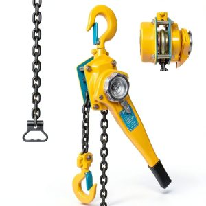 3300LBs 20 FT Lever Chain Hoist - 1-1/2 Ton Manual Ratchet Block Chain Puller, Alloy Steel G80 Chain Come Along Tool with Auto Chain Leading & 360°Rotation Hook for Garage Factory Dock-0