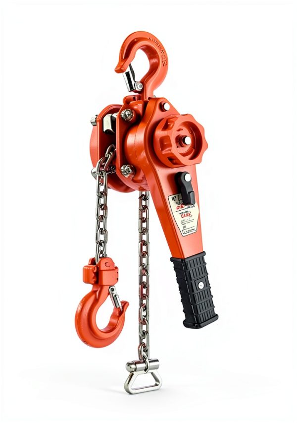 HUGOASIS Lever Chain Hoist 0.75 Ton 5FT Orange Dual Brake G80 Steel-5