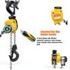 Mini Chain Hoist 1/4 Ton 5ft G80 Lever KITUYOTO Yellow Alloy Steel-3