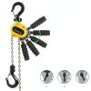 Manual Lever Chain Hoist, 0.25 Ton 5 Ft Lift Lever Hoist Ratchet Chain Puller Hoist with 2 Hooks for Building Garages, Heavy Duty Chain Lifting & 360° Rotation Hook, Automotive Machinery-2