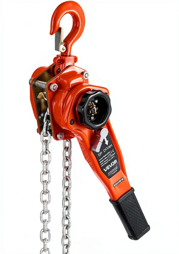 VEVOR Manual Lever Chain Hoist 1T 2200lb 10ft Orange Heavy Duty-8
