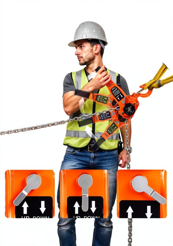 VEVOR Manual Lever Chain Hoist 1T 2200lb 10ft Orange Heavy Duty-5