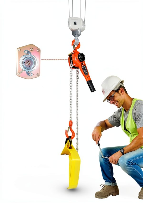 VEVOR Manual Lever Chain Hoist 1T 2200lb 10ft Orange Heavy Duty-2